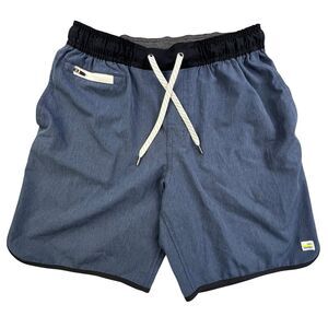 Vuori Banks Shorts Mens Medium Blue 8” Inseam Unlined Athletic Casual Workout
